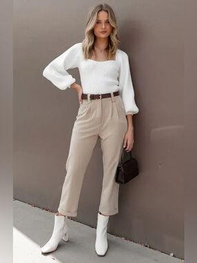 NWT Petal + Pup Lexie Pants in Beige Size 12